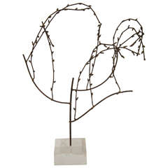 Brutalist Willow Sculpture on Lucite Base 12