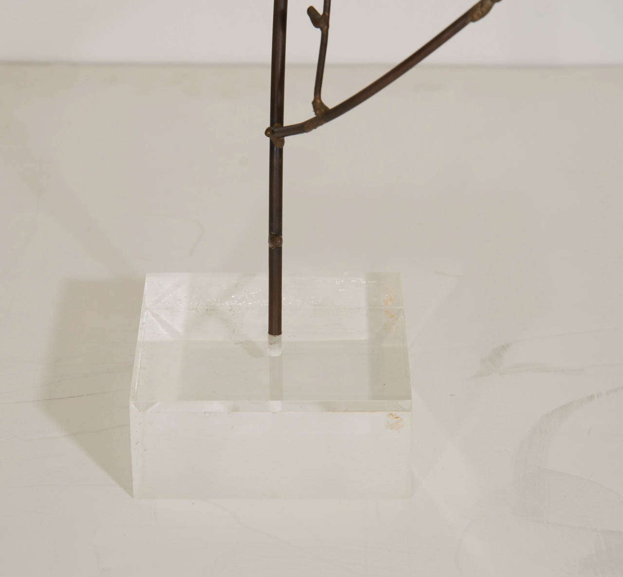 American Brutalist Willow Sculpture on Lucite Base