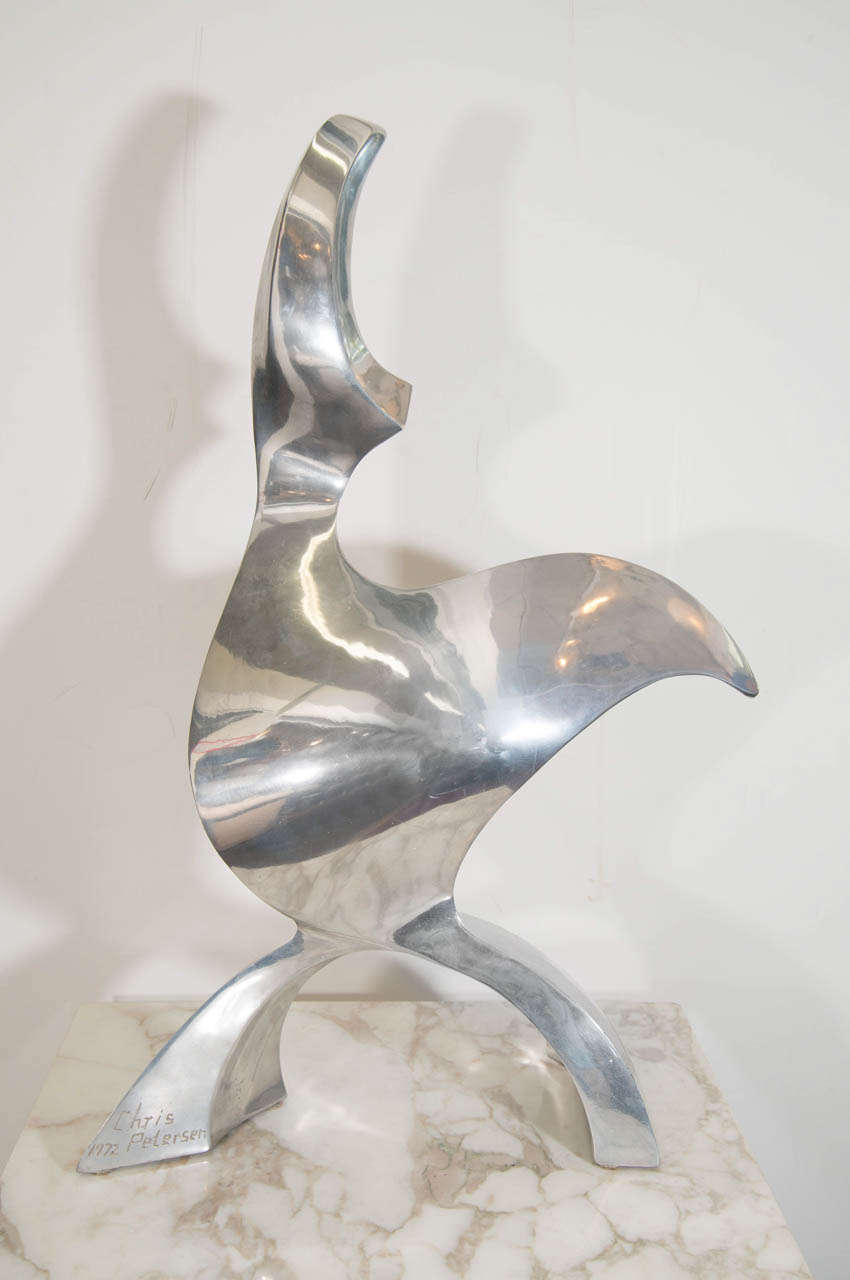 A Mid Century Abstract Sculpture by Chris Petersen In Good Condition For Sale In New York, NY