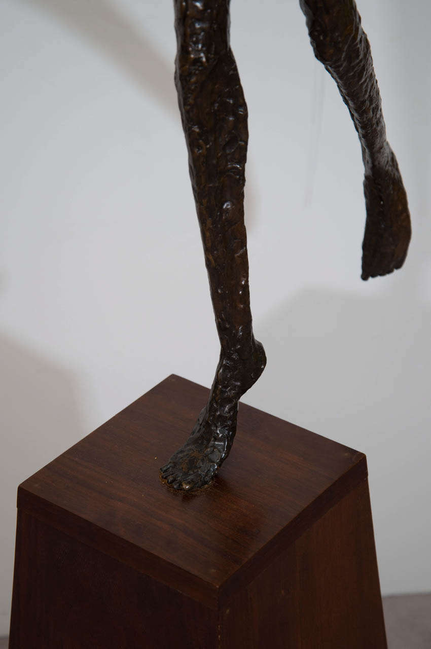 A Mid Century Alberto Style Bronze Sculpture of a Mother and