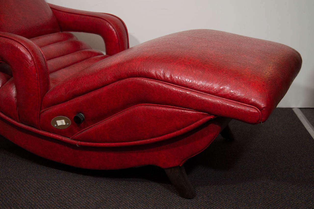 A Midcentury Red Vibrating Contour Armchair at 1stdibs