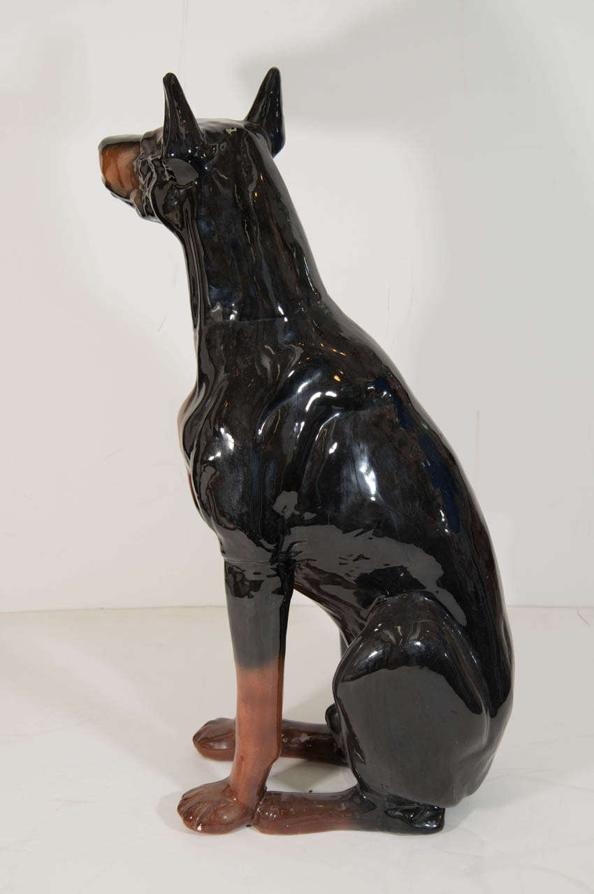 doberman statue
