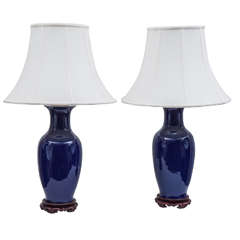 Vintage 1920s Chinese Porcelain Lamps