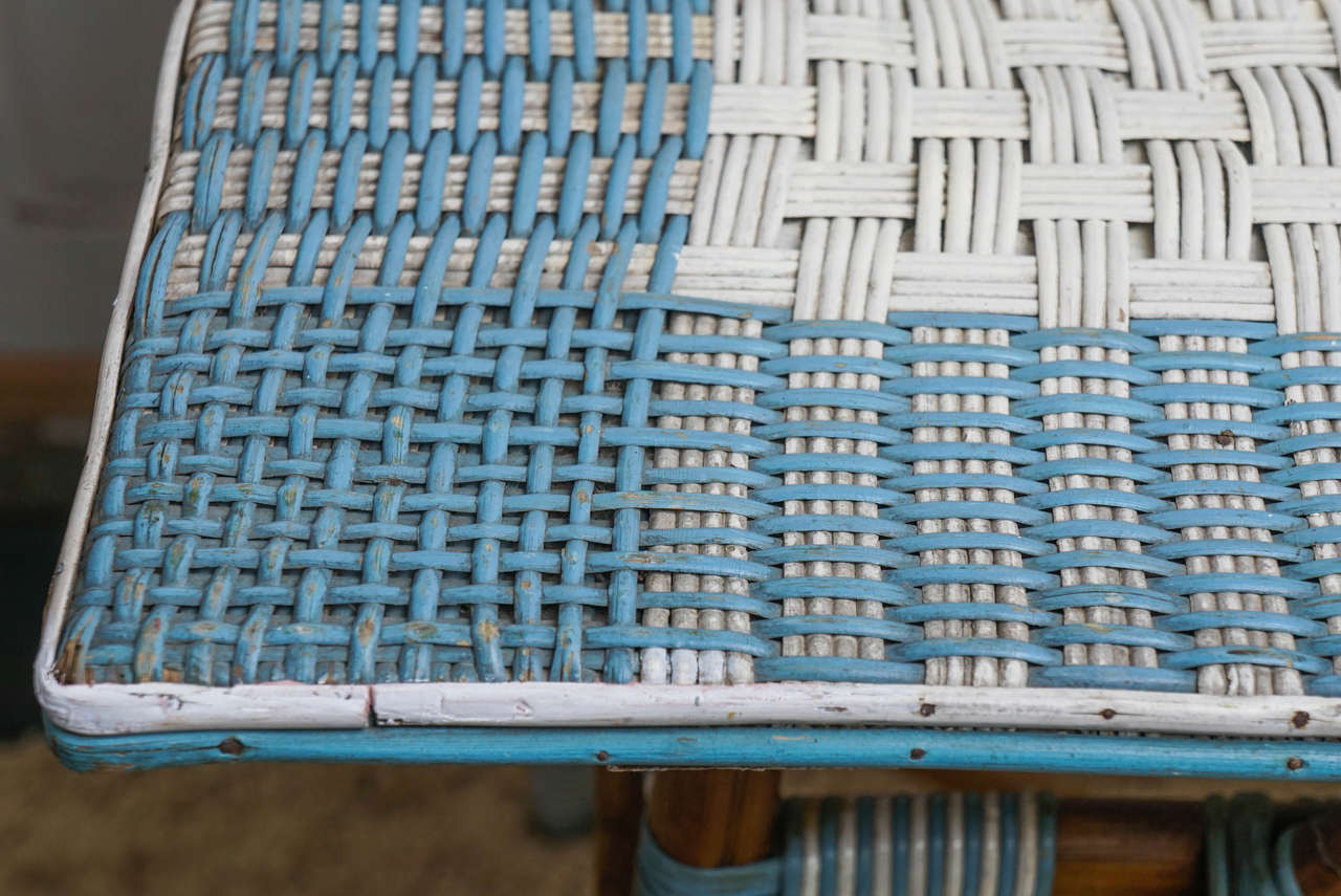 Mid-20th Century Good Vintage Wicker and Bamboo Table