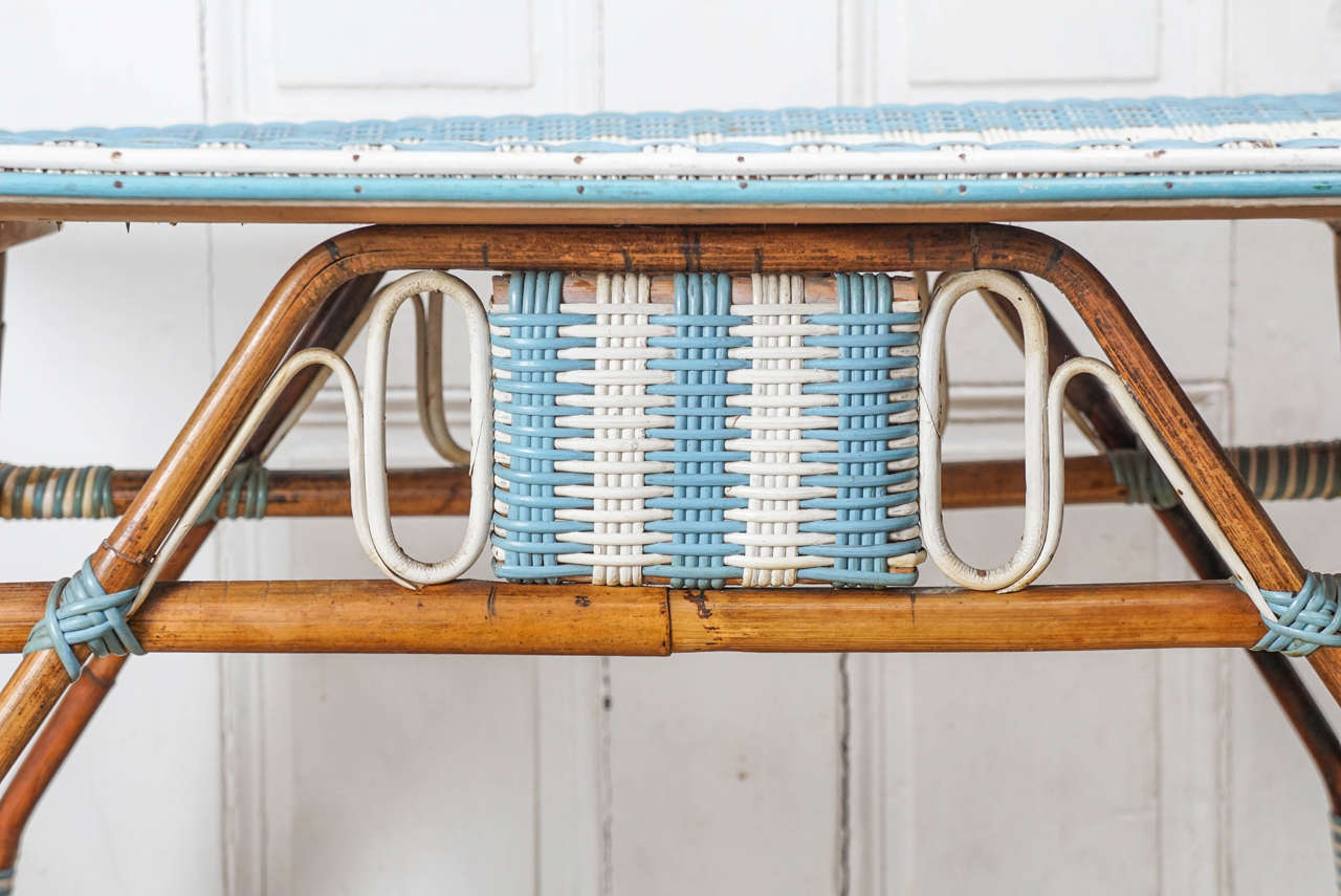 Good Vintage Wicker and Bamboo Table 1