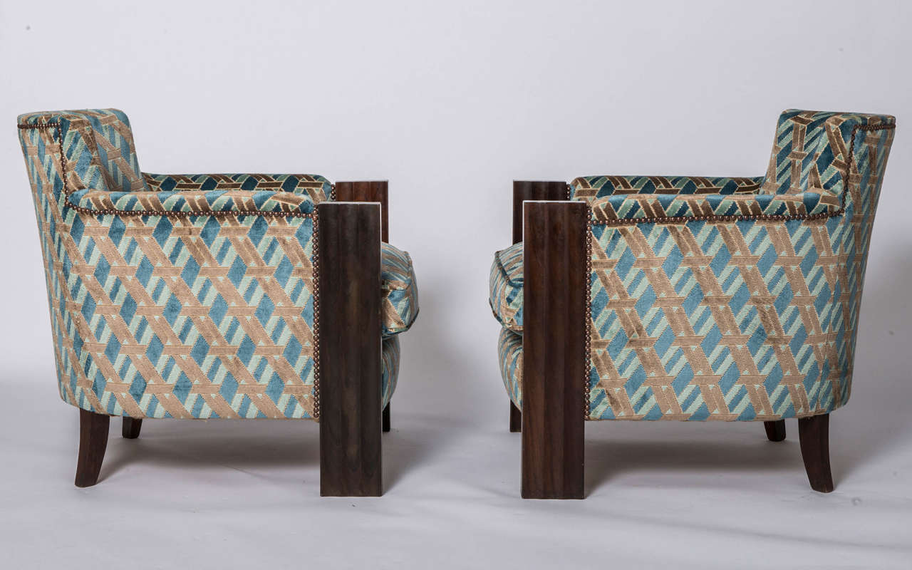 Pair of Macassar Ebony Armchairs by Christian Krass