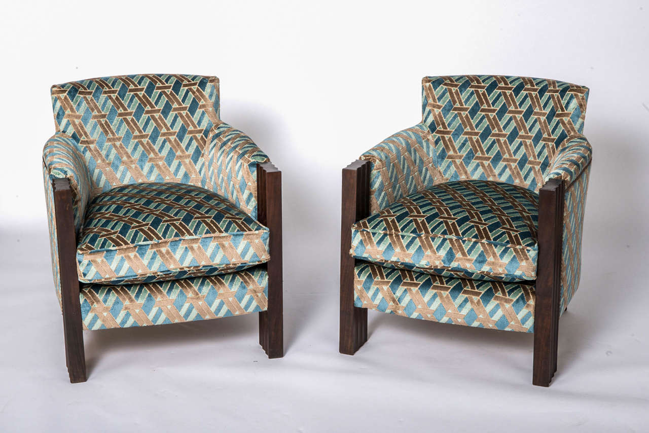 Pair of Macassar Ebony Armchairs by Christian Krass 3