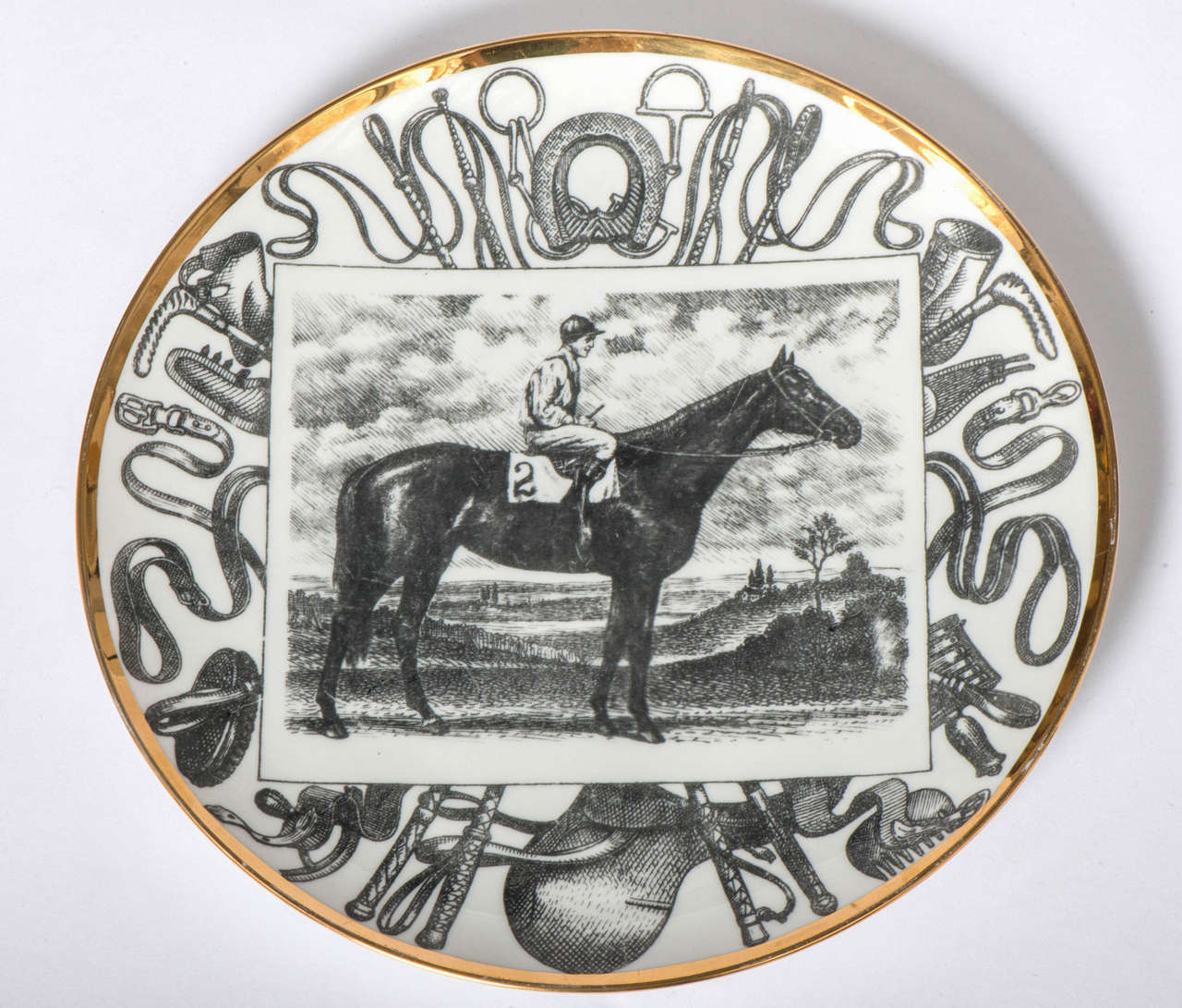 Set of Six Porcelain Plates by Piero Fornasetti 1