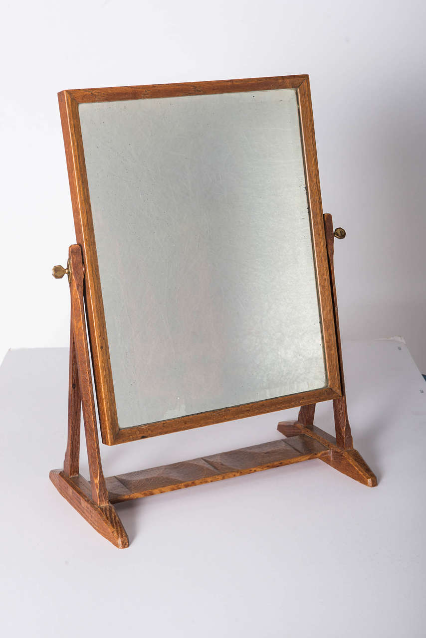 Early Gordon Russell Arts and Crafts Oak Dressing Table Mirror 1