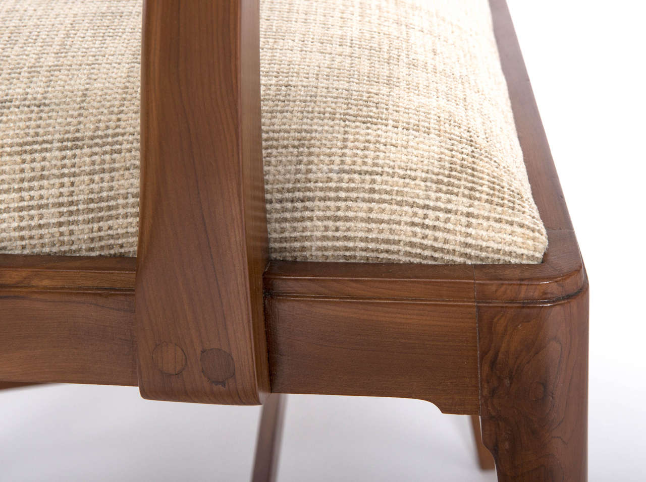 A set of eight Yew wood dining chairs by Heal and Sons of London, circa