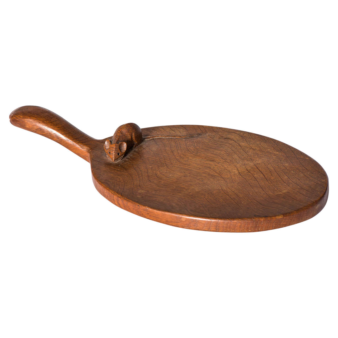 Robert Mouseman Thompson oak cheese board, England circa 1960 For Sale