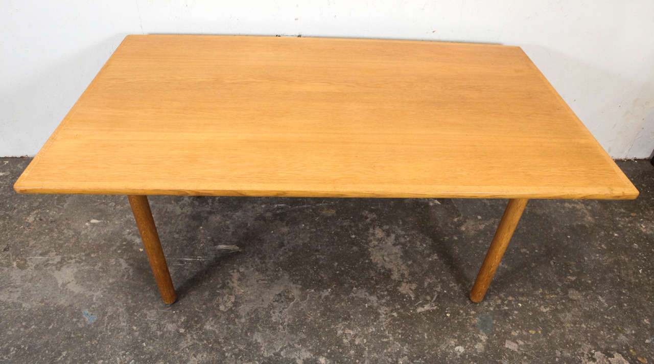 Scandinavian Midcentury Oak Dining or Work Table In Good Condition In Los Angeles, CA