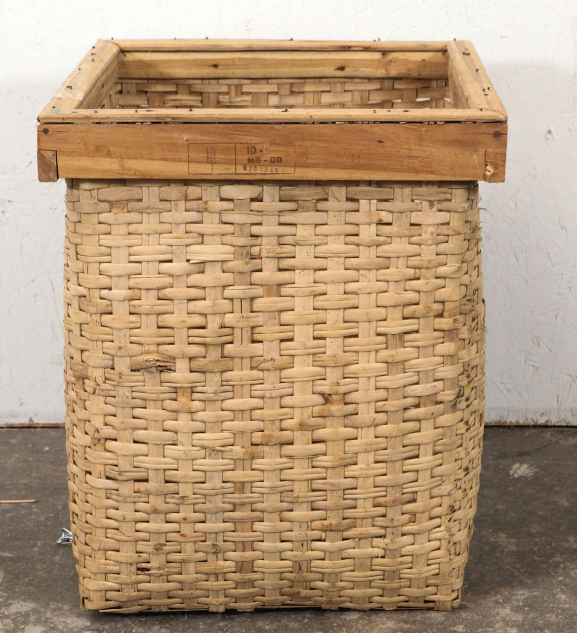 Rustic Vintage Woven Wicker Square Basket