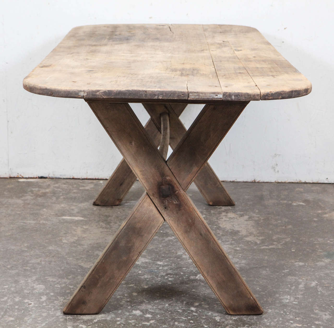 Rustic Dining Table with X Legs 2