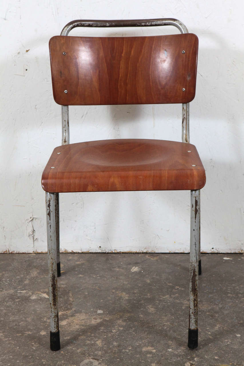 Vintage French School Chairs (Ten Available) For Sale at 1stDibs