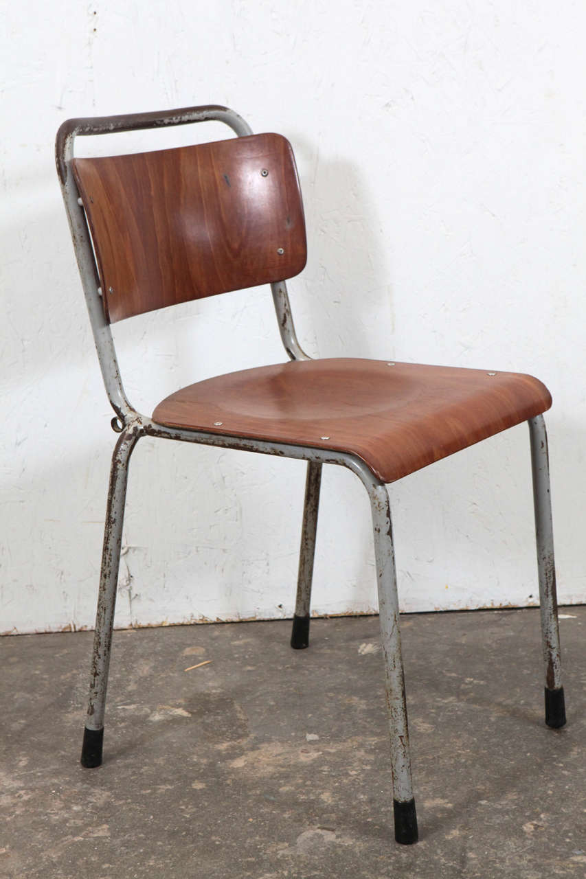 Vintage French School Chairs (Ten Available) For Sale at 1stDibs