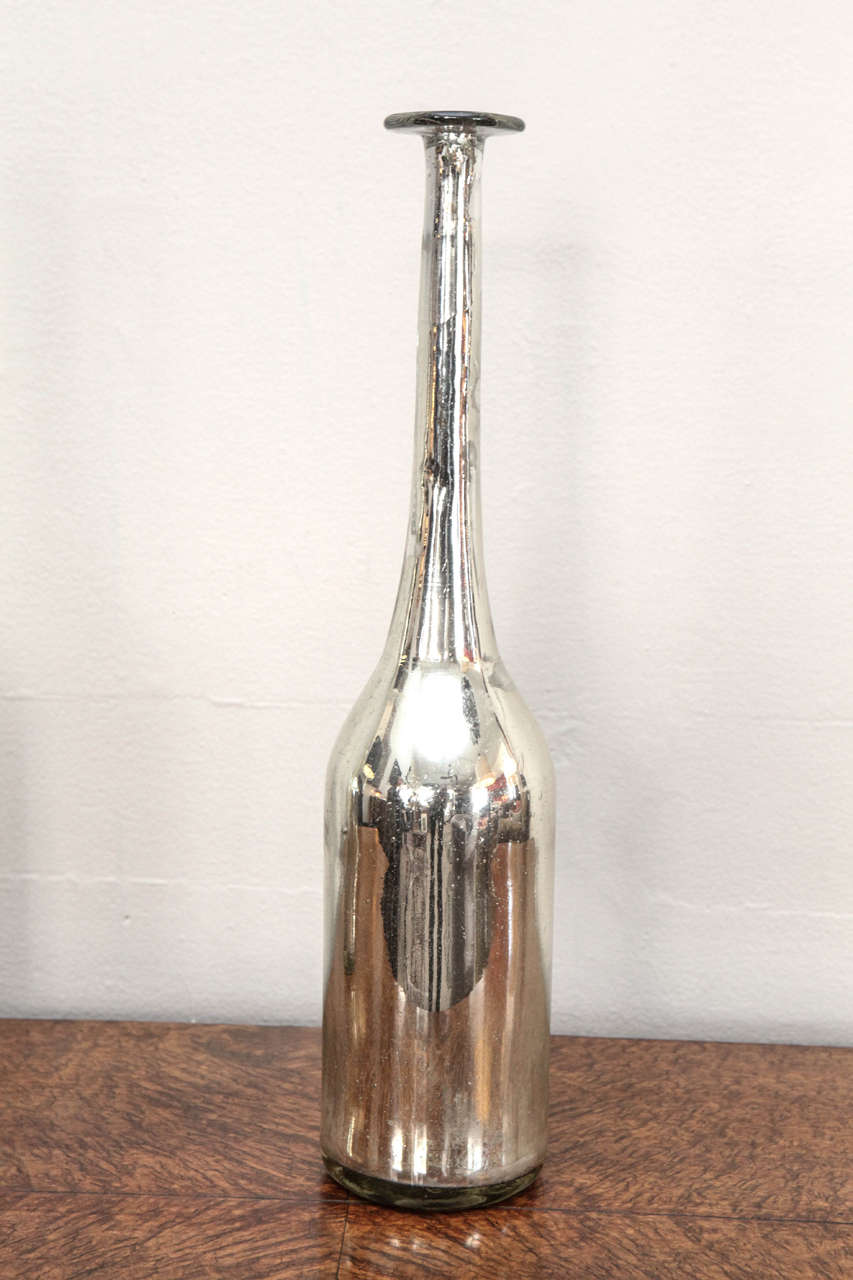 Antique Mercury Glass Vases In Good Condition For Sale In Los Angeles, CA