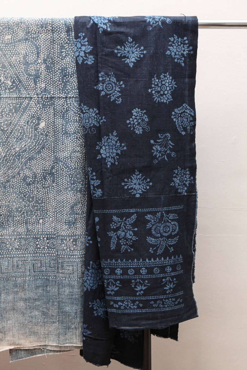 20th Century Chinese Hill Tribe Indigo Panels For Sale