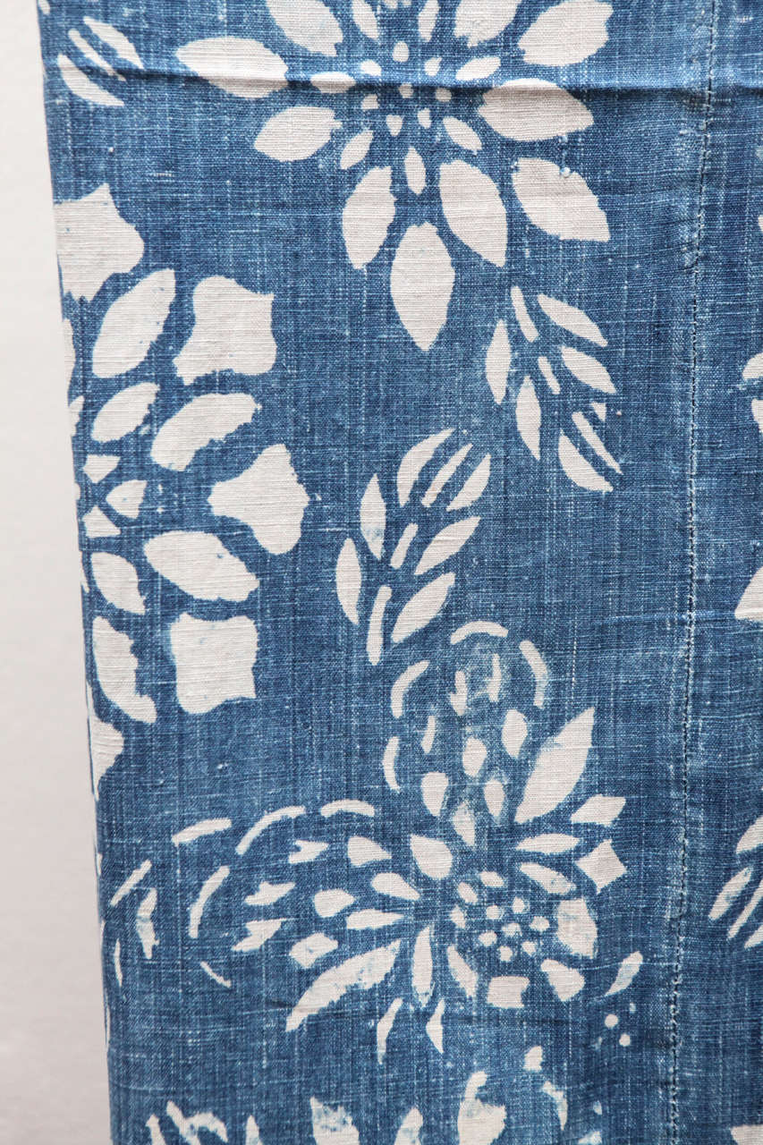 Cotton Chinese Hill Tribe Indigo Panels For Sale