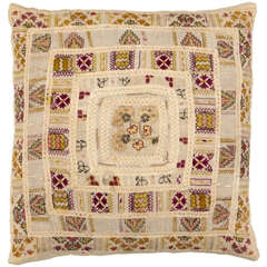 Antique Greek Island Embroidery Pillow