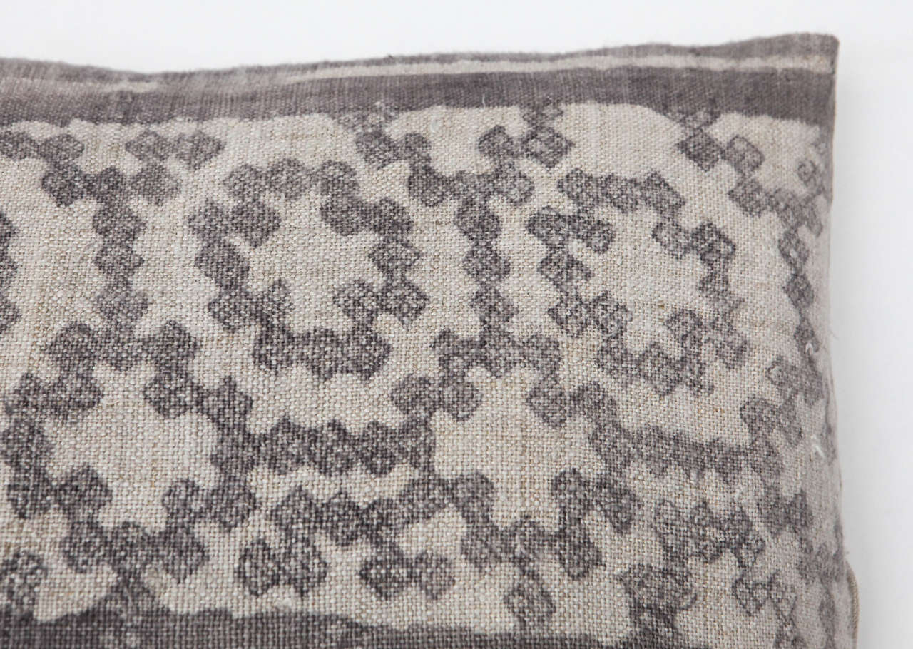 20th Century Grey Chinese Hill Tribe Pillow