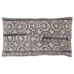 Grey Chinese Hill Tribe Pillow