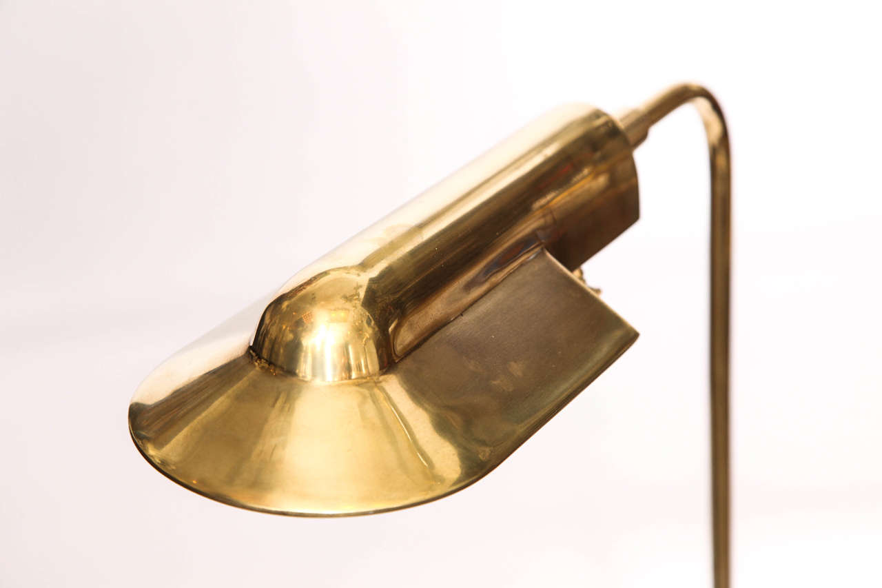 Mid-20th Century 1960s Classical Modern Articulated Brass Floor Lamp