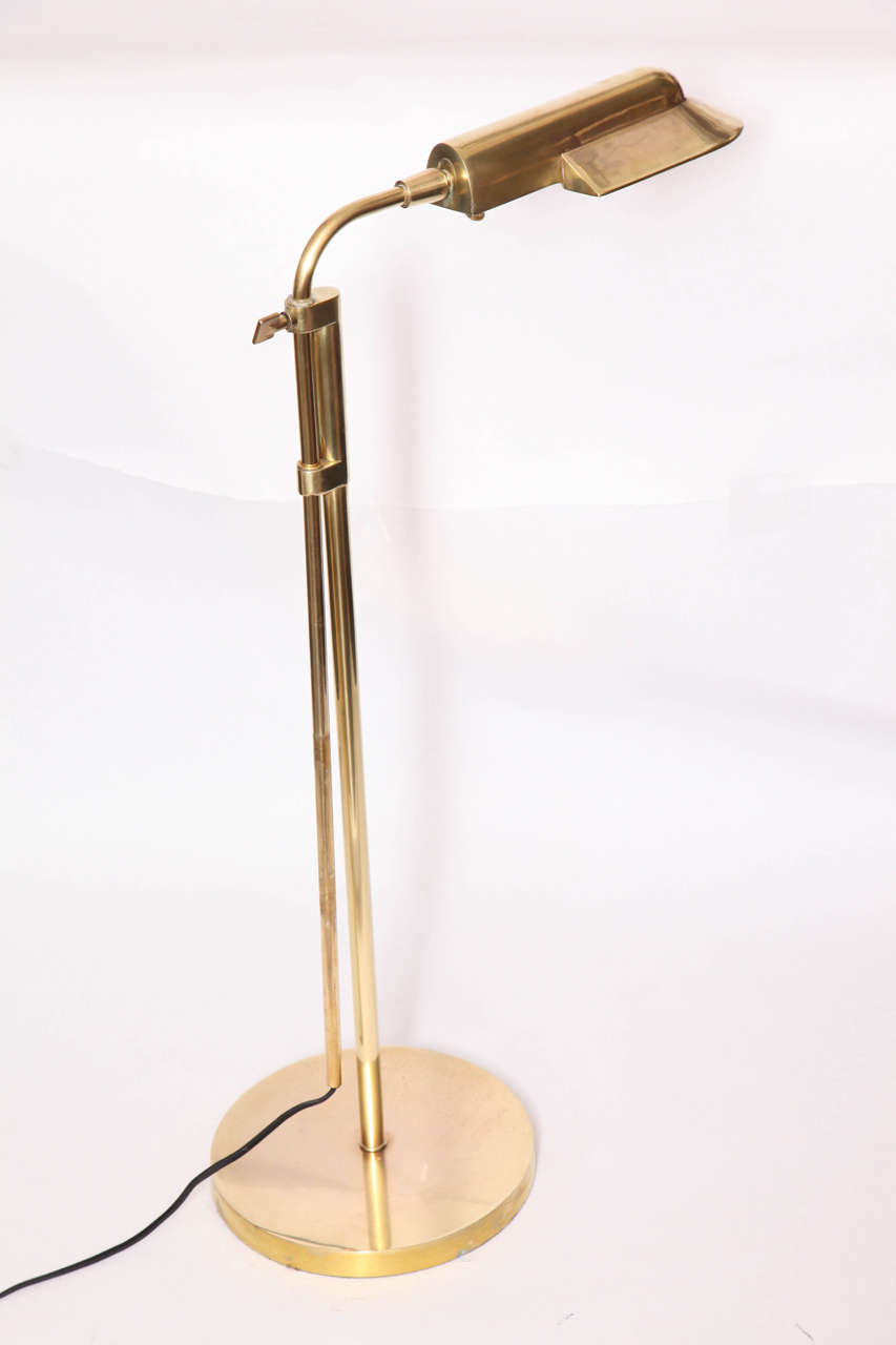 1960s Classical Modern Articulated Brass Floor Lamp 3