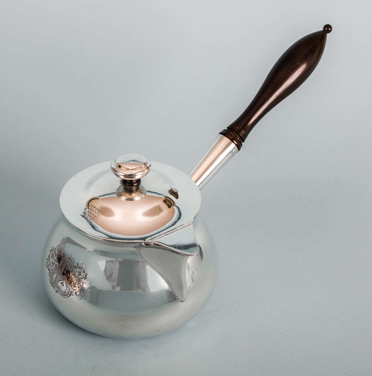 Early Victorian Sterling Silver Lidded Saucepan