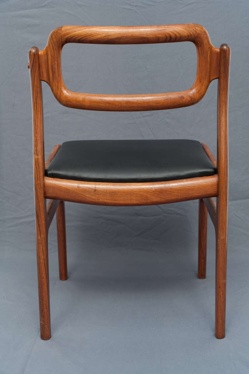 Udlum Mobelfabrik set of four Indian rosewood chairs, Denmark circa 1960 In Excellent Condition In Macclesfield, Cheshire