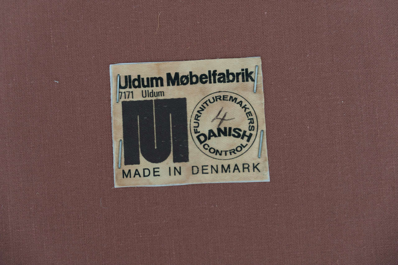 Udlum Mobelfabrik set of four Indian rosewood chairs, Denmark circa 1960 4