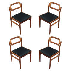 Udlum Mobelfabrik set of four Indian rosewood chairs, Denmark circa 1960