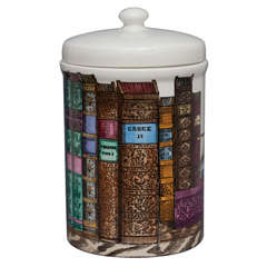A Porcelain Piero Fornasetti Jar and Cover