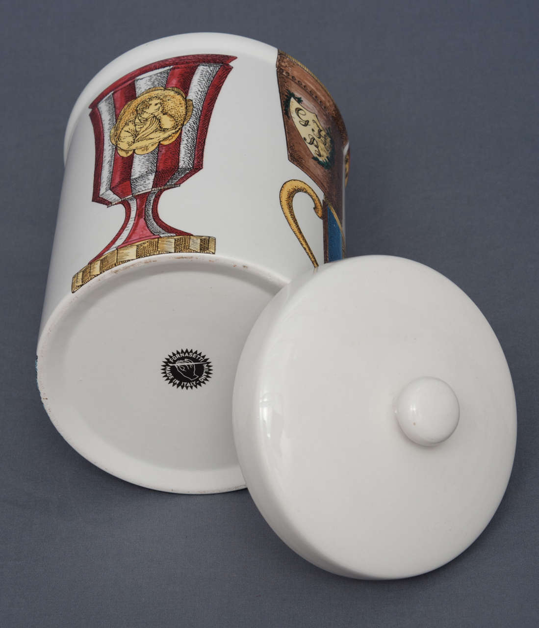 Late 20th Century Piero Fornasetti porcelain jar 