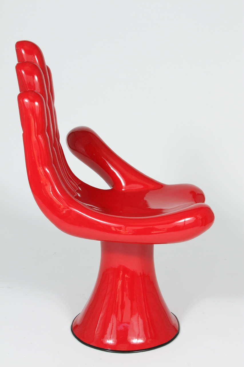 Mexican Pedro Friedeberg  Surrealist Iconic Hand Chair (Silla-Mano) Signed
