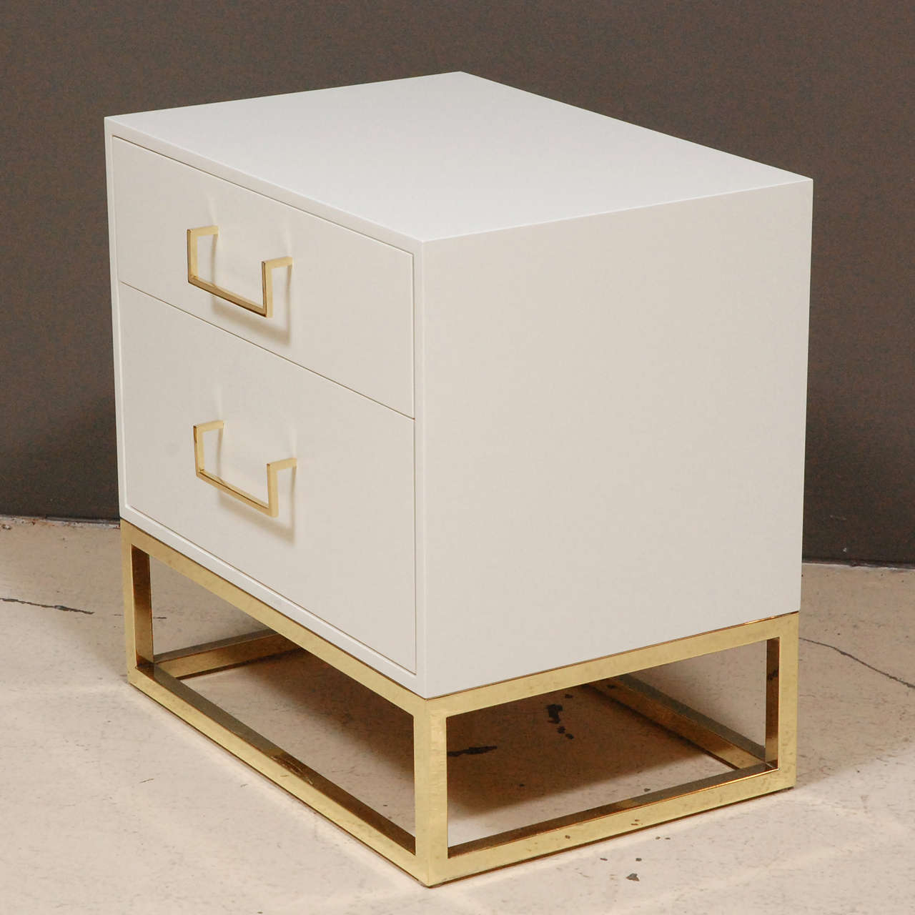 Madison Nightstands with Brass Base by Lawson-Fenning 2