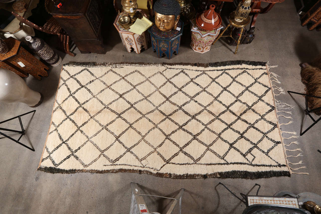 Moroccan Vintage Tribal Rug by the Beni Ouarain