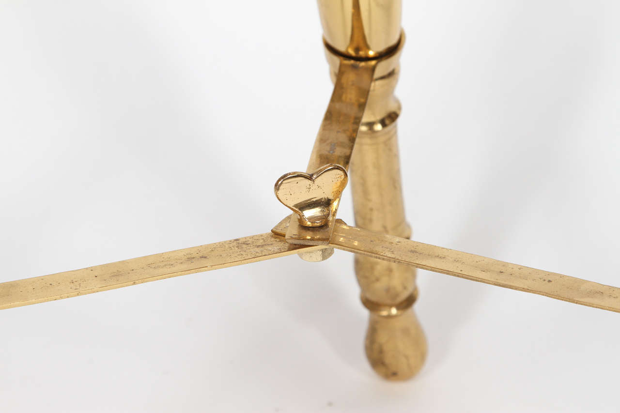 Mid-20th Century Vintage Polished Brass Stool