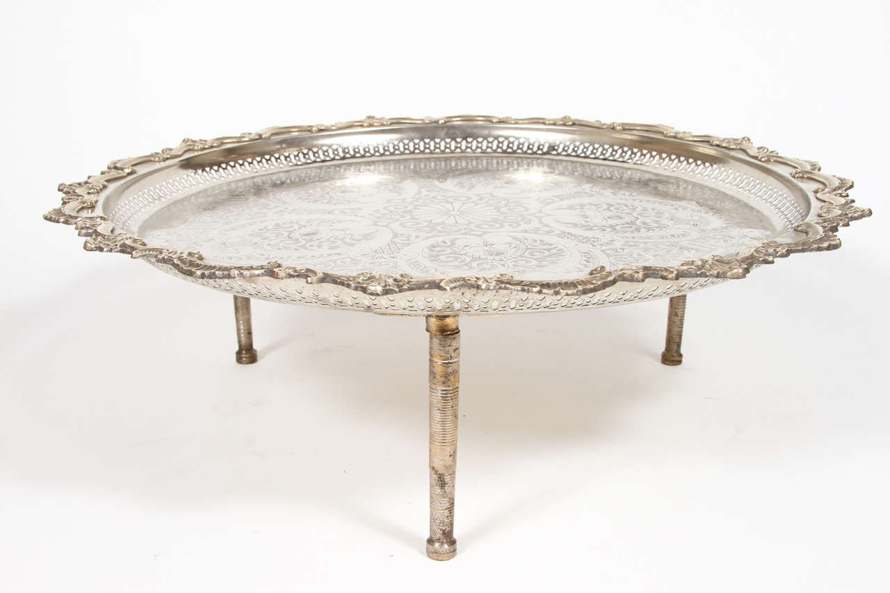 moroccan silver tray