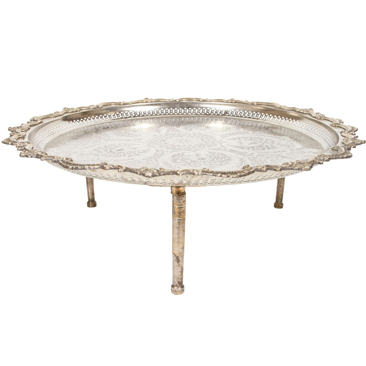 Moroccan Silver Serving Tray at 1stDibs moroccan serving tray