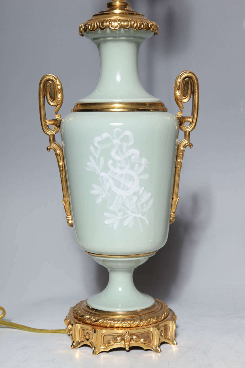 Pareja de Lámparas de Porcelana 