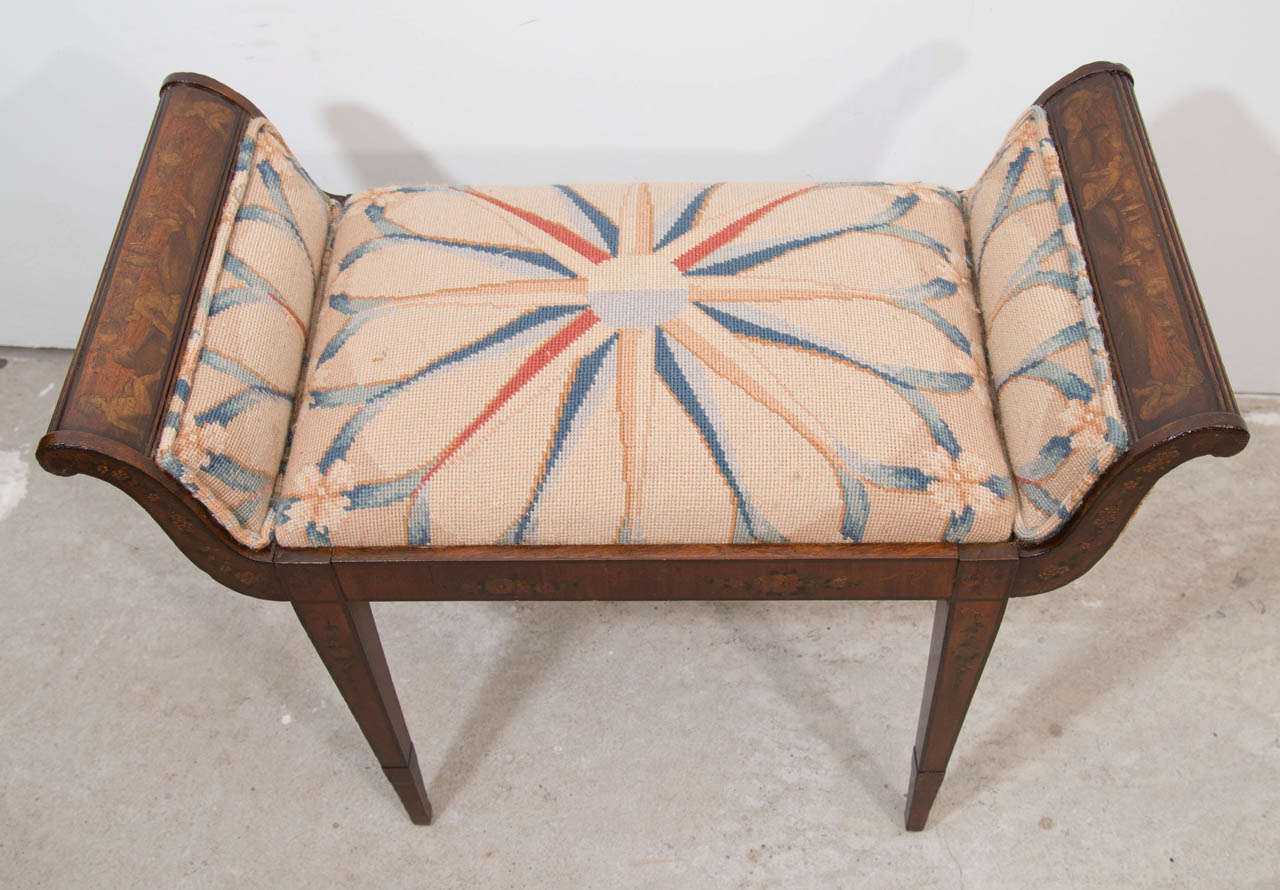 19th Century British Painted Window Bench For Sale