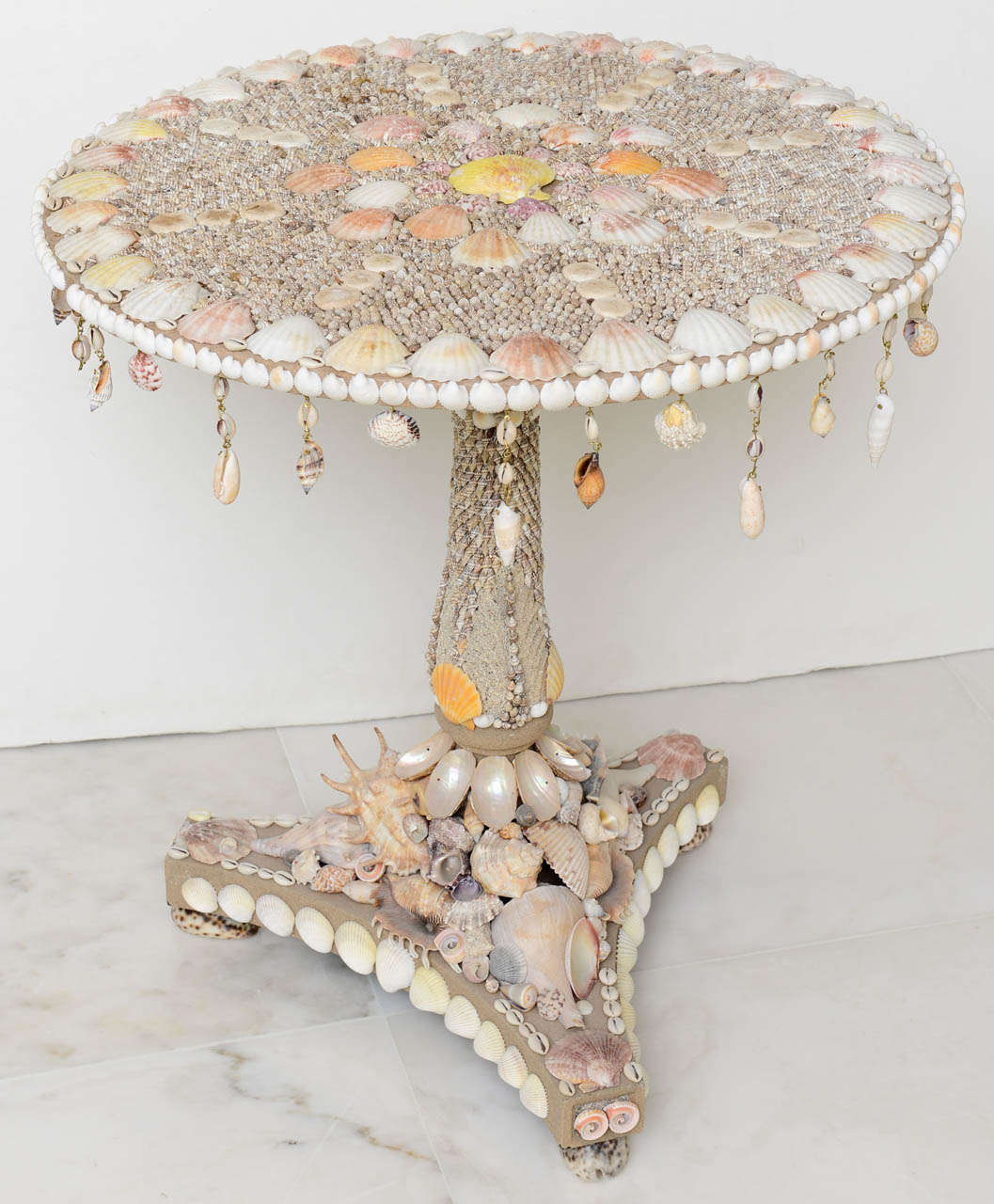 Sea Shell-Encrusted Center Table