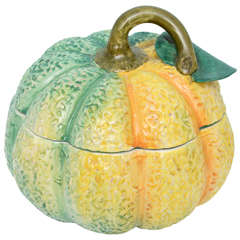 A Small Ceramic Pumpkin Tureen