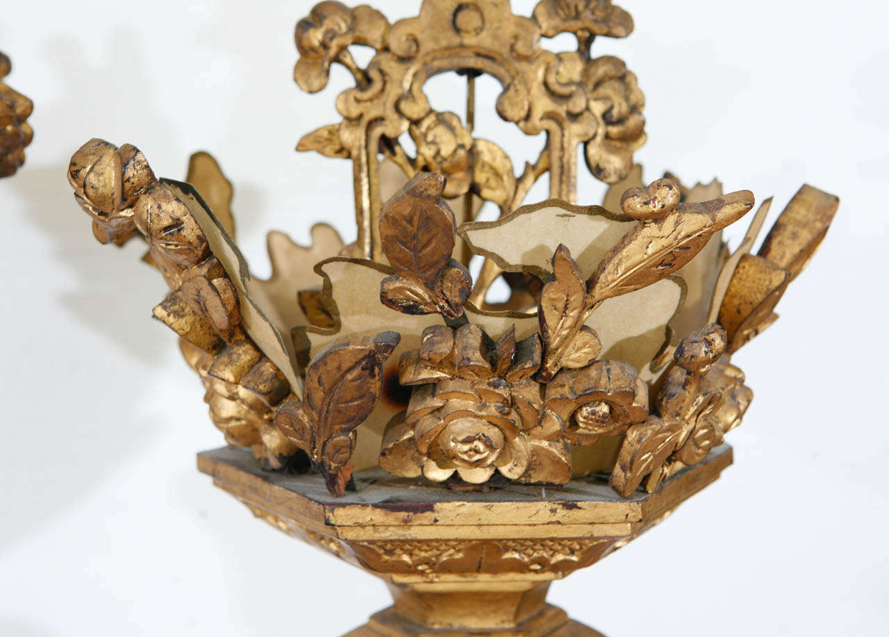 Gilt Pair of Chinese Style Chandeliers For Sale