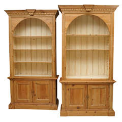 Retro A Pair of Georgian Style Pine Book Cases