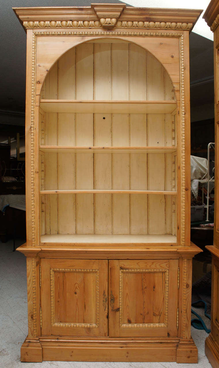 George III A Pair of Georgian Style Pine Book Cases