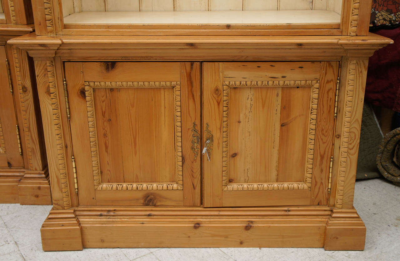 A Pair of Georgian Style Pine Book Cases 1