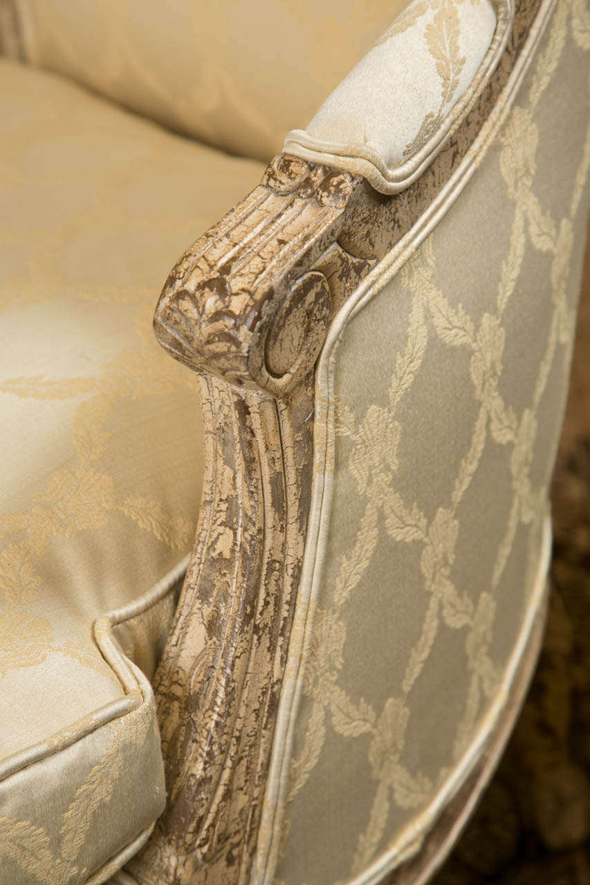 Pair of French Louis XV Style Winged Bergere Chairs 1