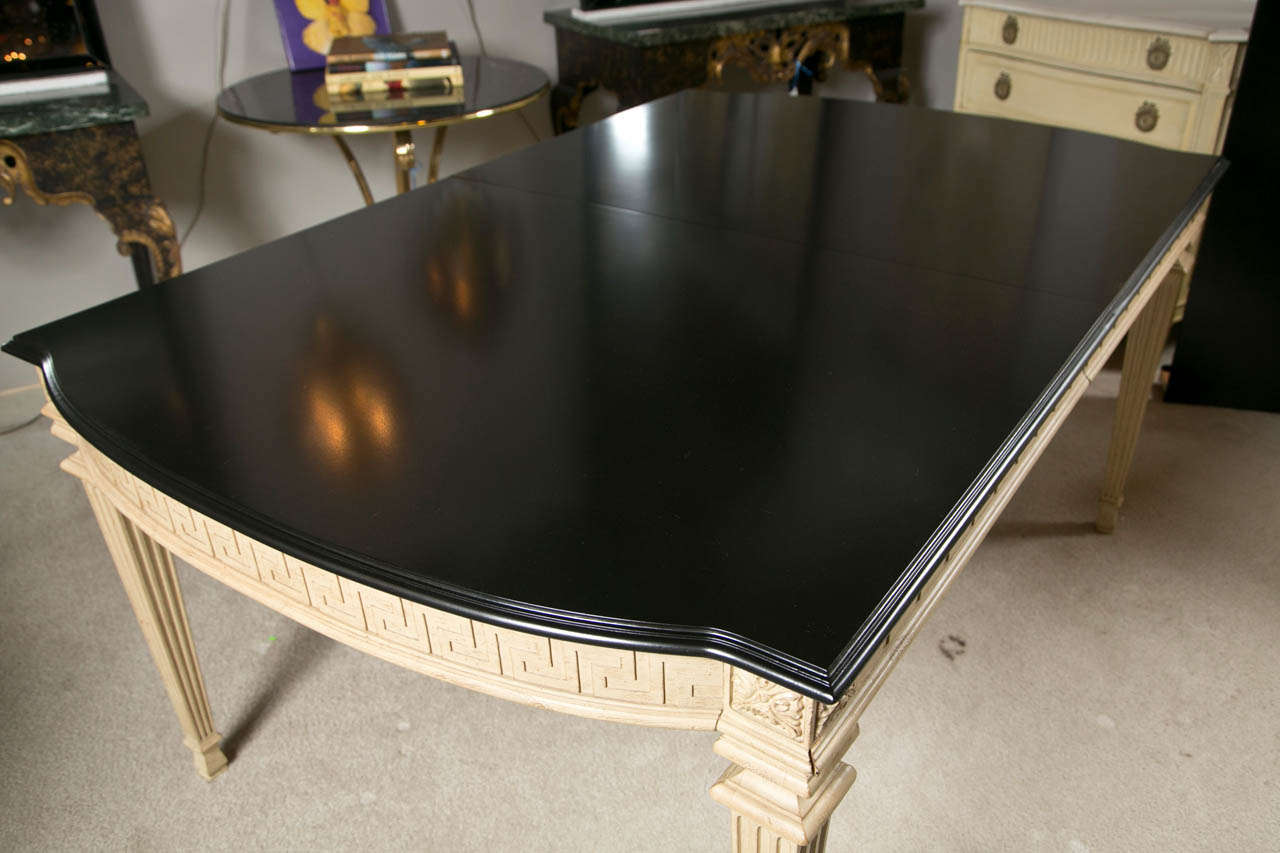 Hollywood Regency A Swedish Style Painted Dining Table